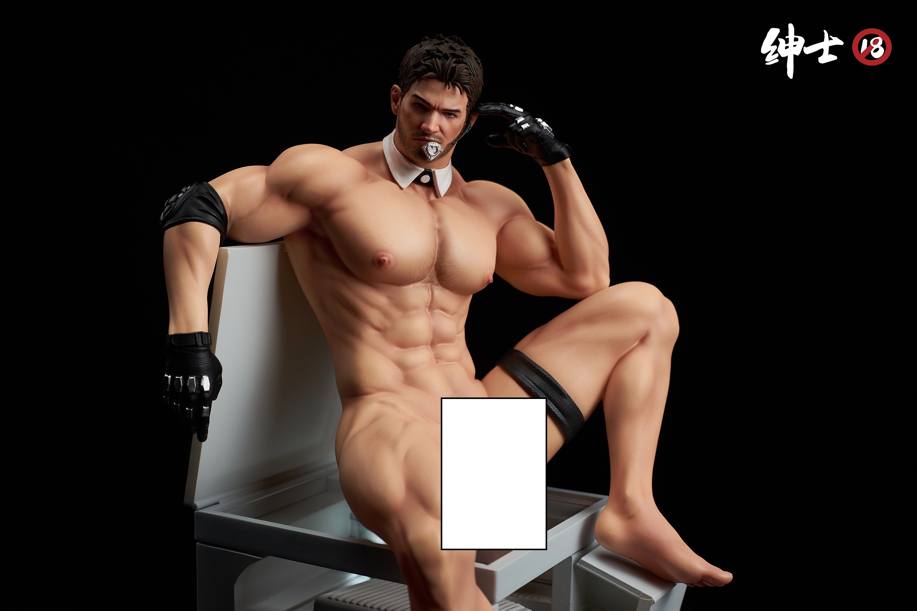 PRE-ORDER Gentlemen 18 STUDIO - Redfirld-Resident Evil Chris with LED 1/6 Statue(GK) (Adult 18+)