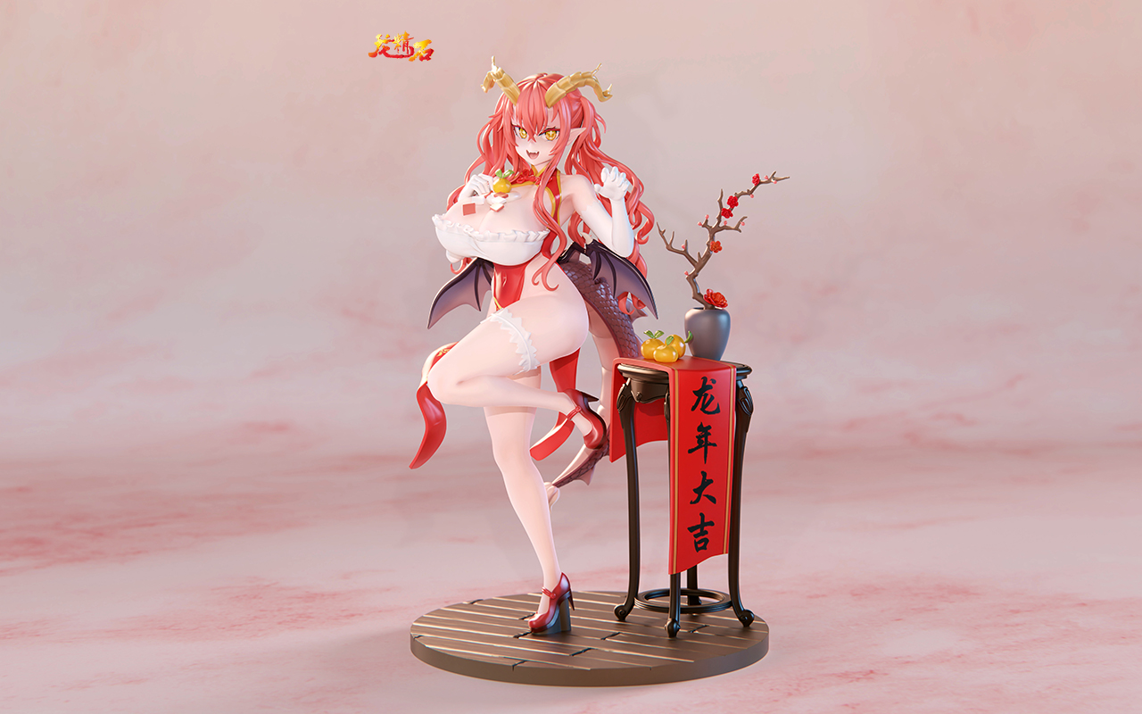 PRE-ORDER ljstoy Studio - Original Design - Chinese New Year Dragon Girl 1/7 Scale Statue (GK)(Adult 18+)