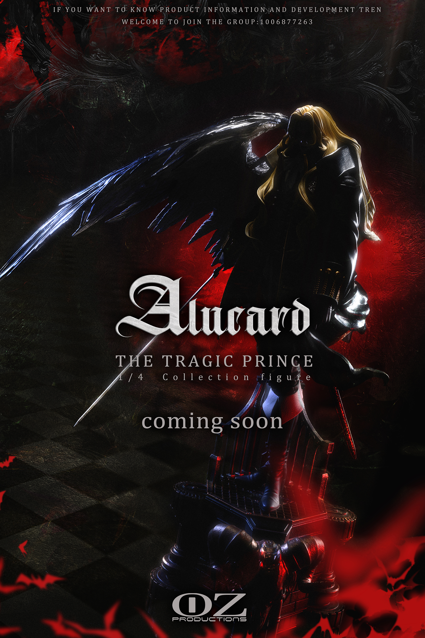 PRE-ORDER OZ production Studio - Castlevania - Alucard 1/4 Statue(GK)