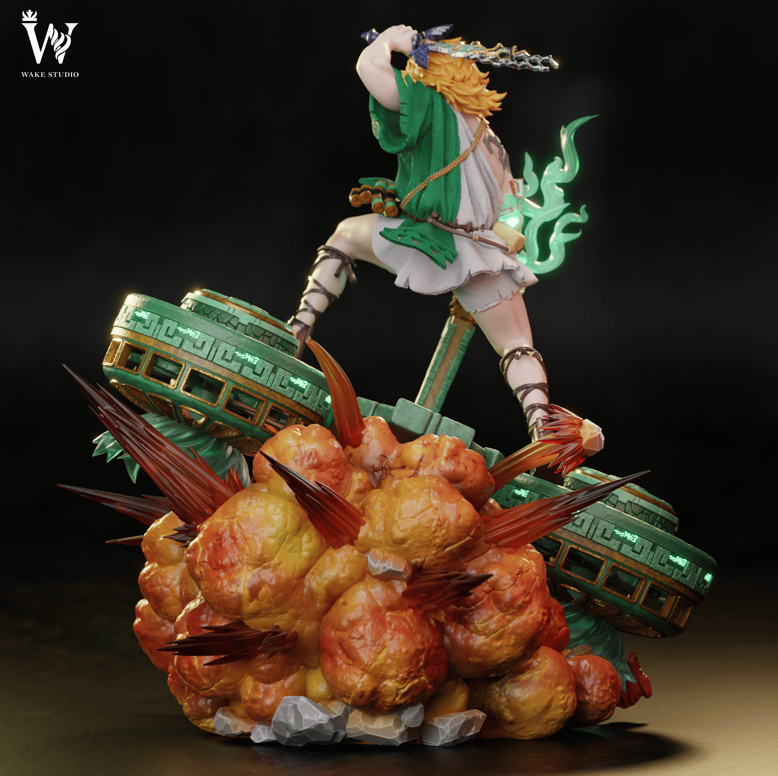 PRE-ORDER Wake Studio Legend of Zelda Link with LED 1/4 Statue(GK)