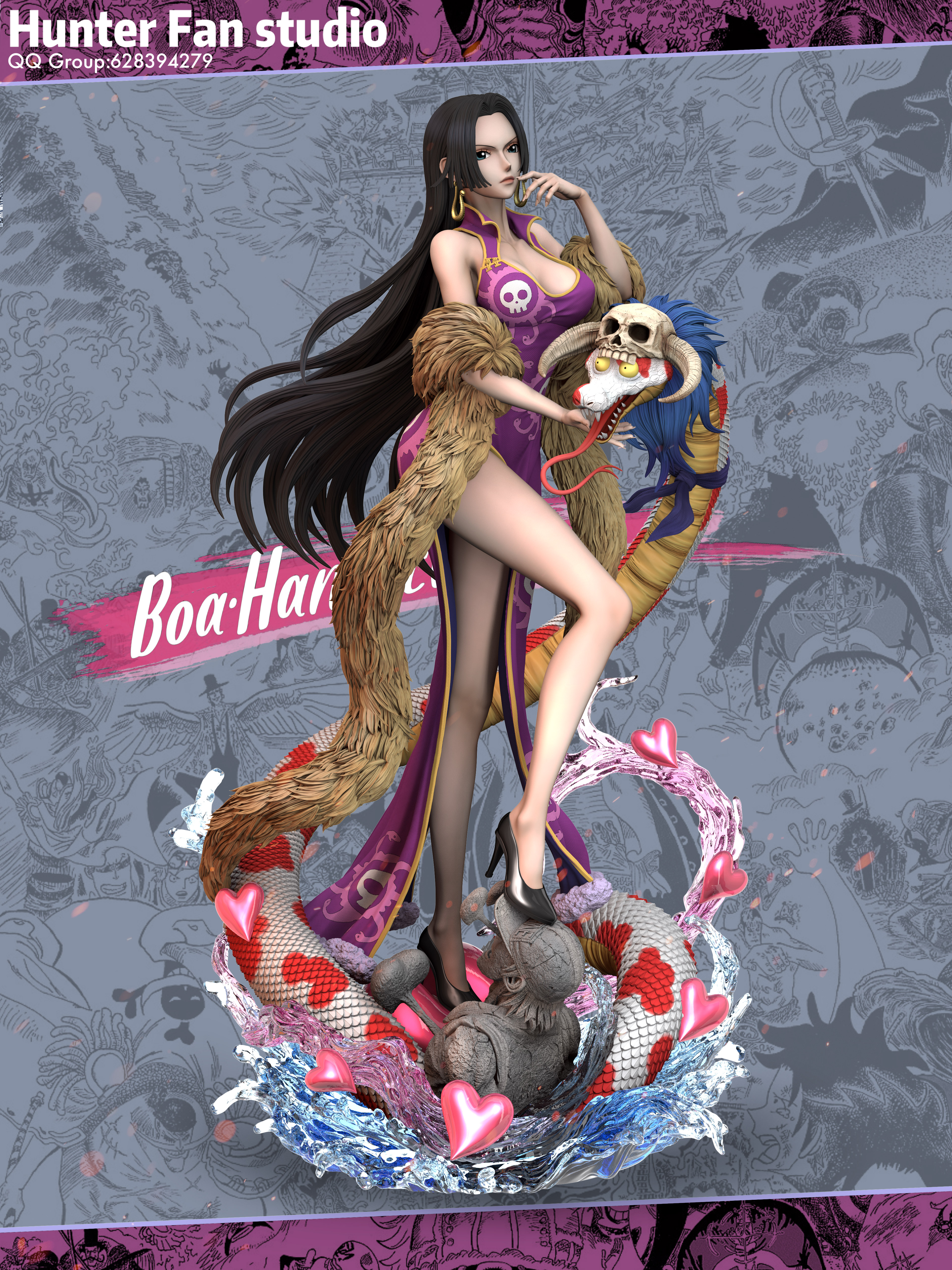 PRE-ORDER Hunter Fan studio - One Piece Pirate Female #3 Boa Hancock Statue(GK) (Adult 18+)