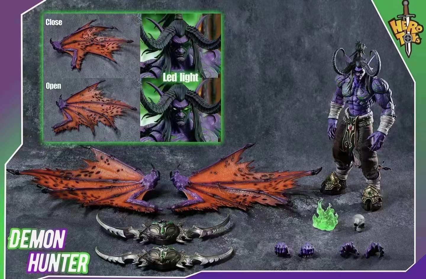 PRE-ORDER Hero Toys Studio - World of Warcraft Demon Hunter Illidan Stormrage 1/6 Statue(GK)