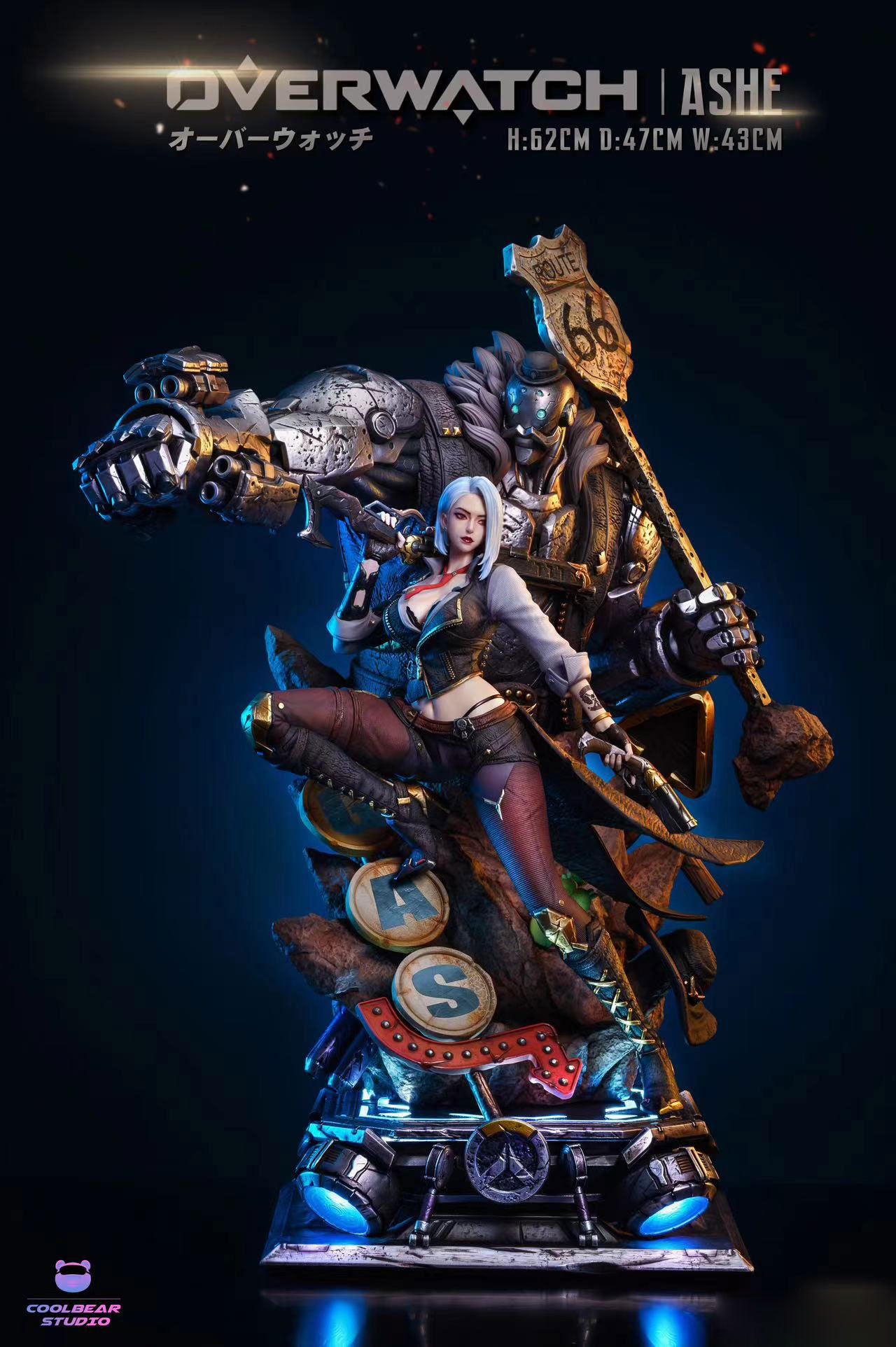 Pre-order 1/4 Scale Ashe with LED - Overwatch Resin Statue - coolbear
