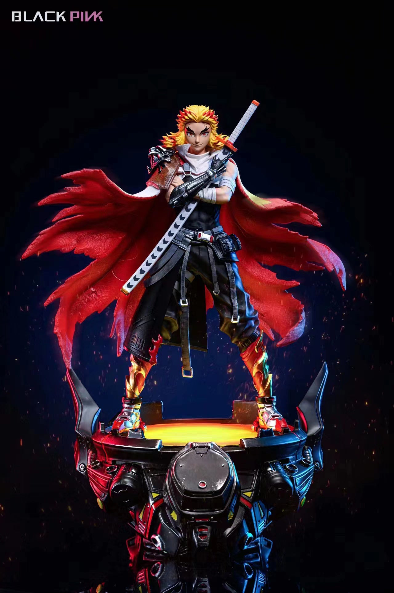 Pre-Order 1/4 & 1/6 Scale Mecha Cyberpunk Series Kyojuro Rengoku with LED - Demon Slayer: Kimetsu no Yaiba Resin Statue - BLACKPINK Studio