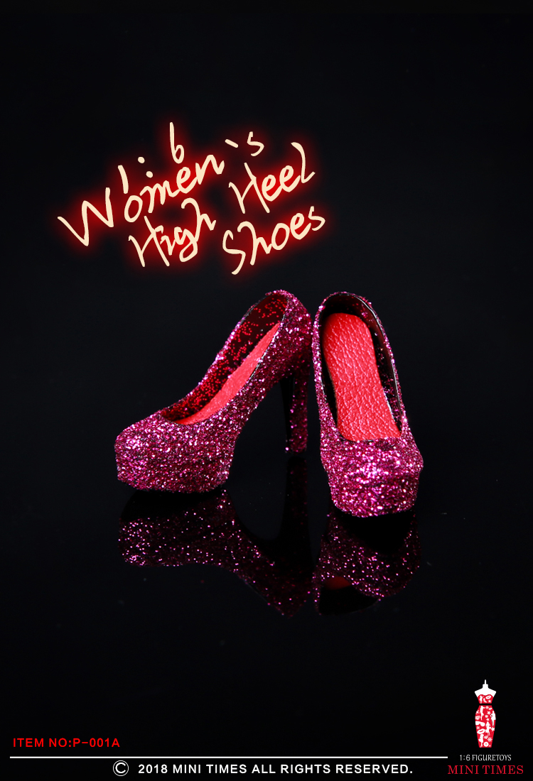 P-001 1/6 Scale Sequined Crystal High Heels High Heeled Shoes 10 Styles for 12 Female Model Figure Action Figure Accessory