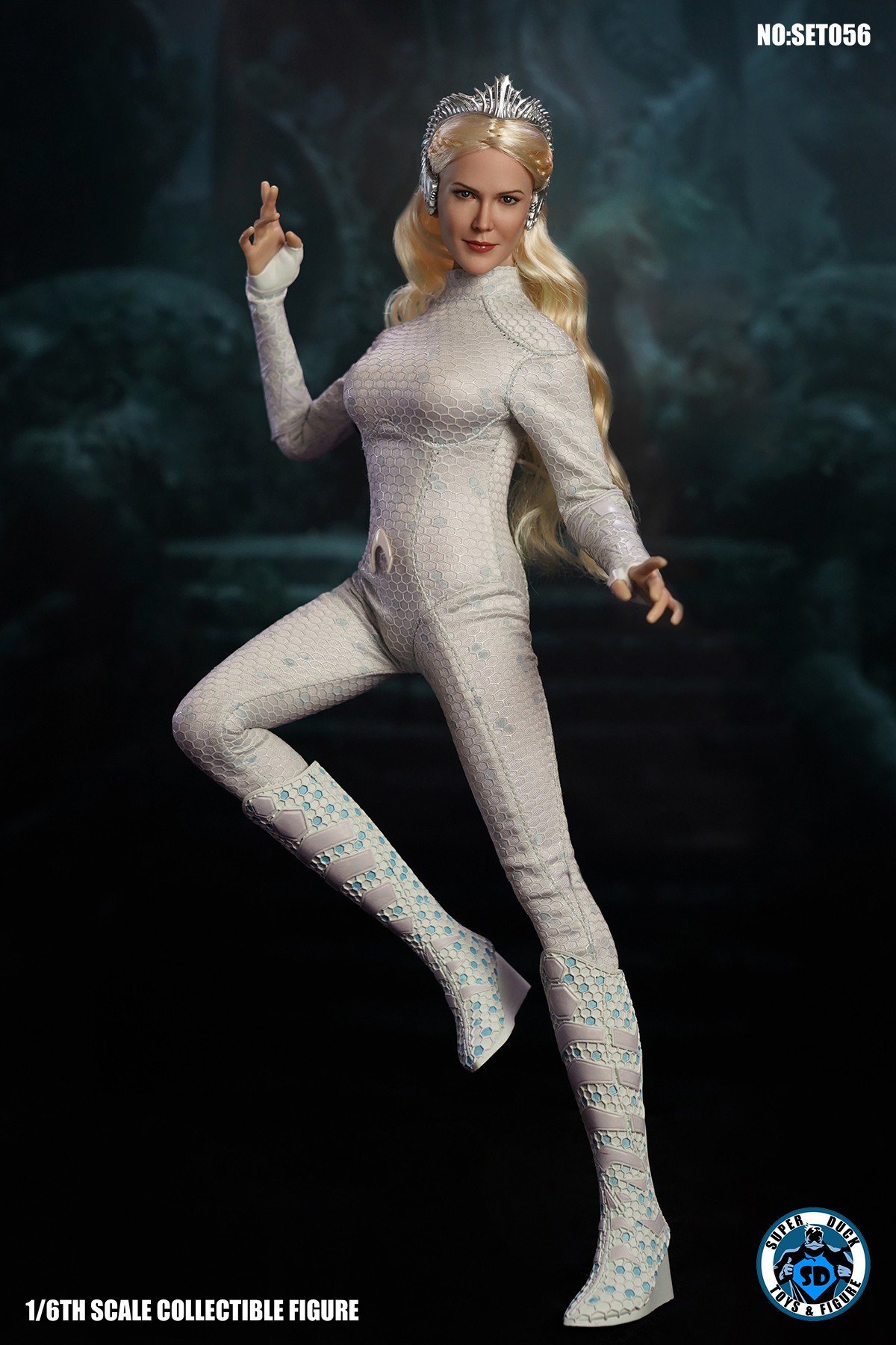 IN-STOCK 1/6 Scale Queen of Atlantis Head Sculpt & Outfit Set by Super Duck SET056
