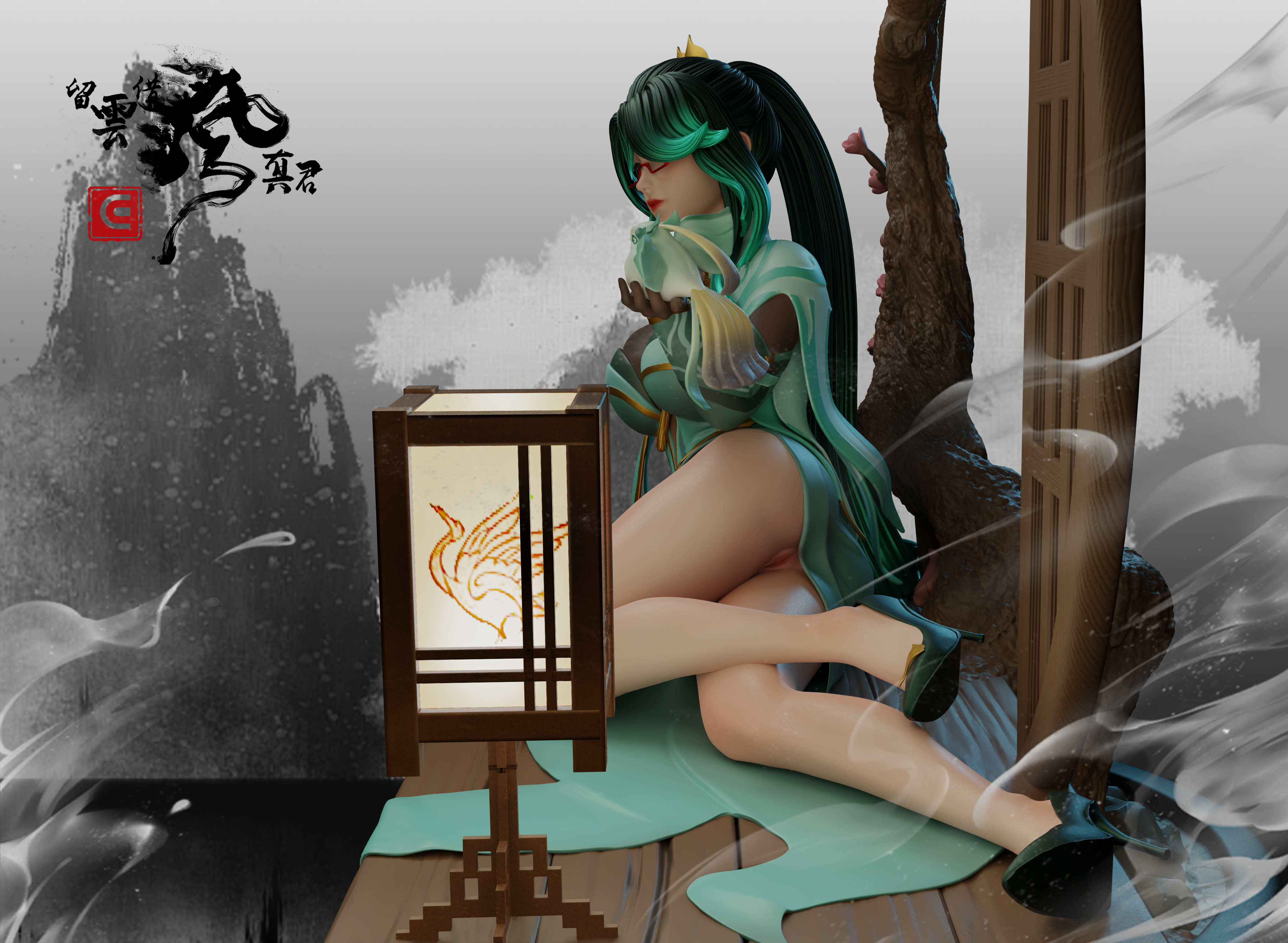 PRE-ORDER Clio Studios 1/4 Scale Human Form Cloud Retainer with LED Genshin Impact Resin Statue(GK)