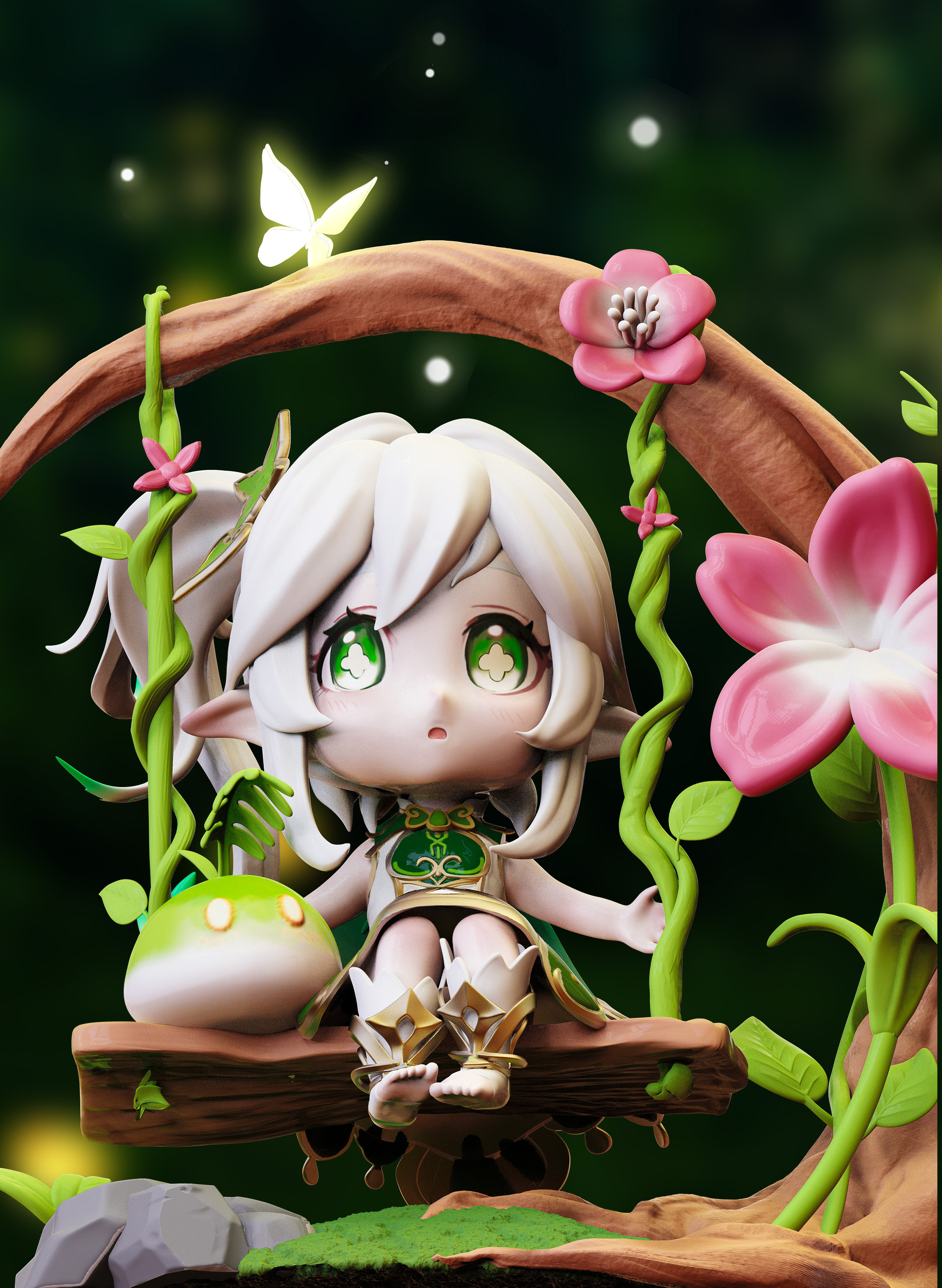 PRE-ORDER CiYuanKuangXiang Studio - Genshin Impact Chibi Ver. Nahida - 1/7 Scale Resin Statue(GK)